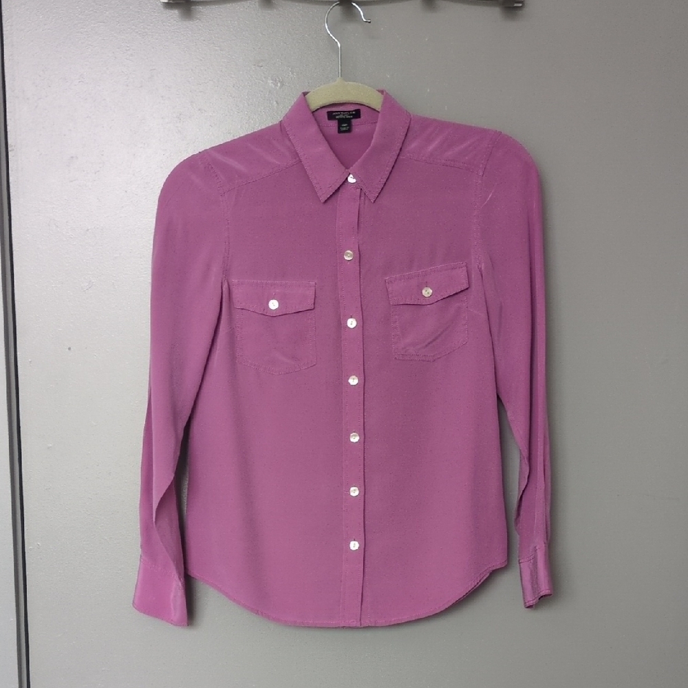Ann Taylor Lavender Silk Blouse